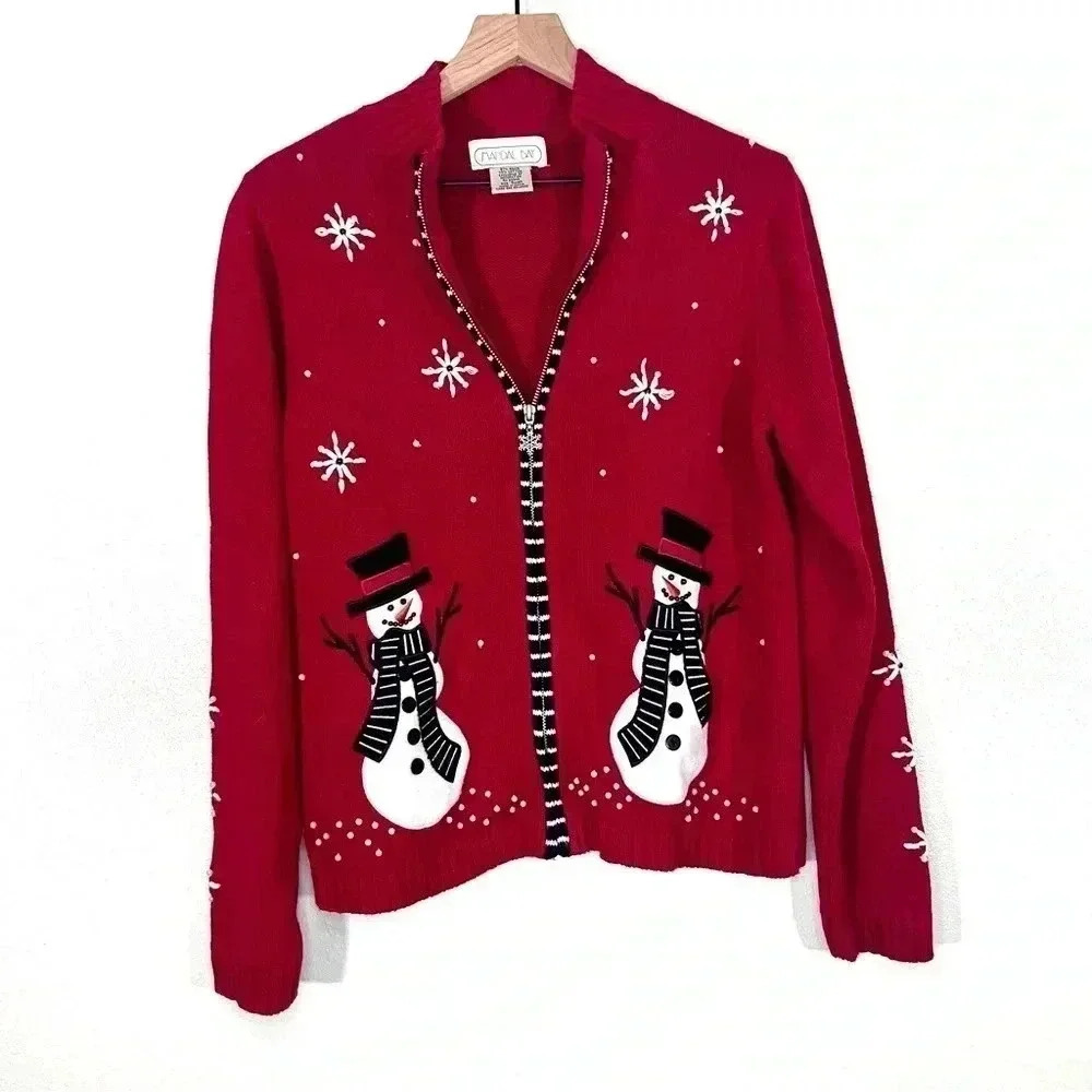 Mandal Bay Snowman Cardigan